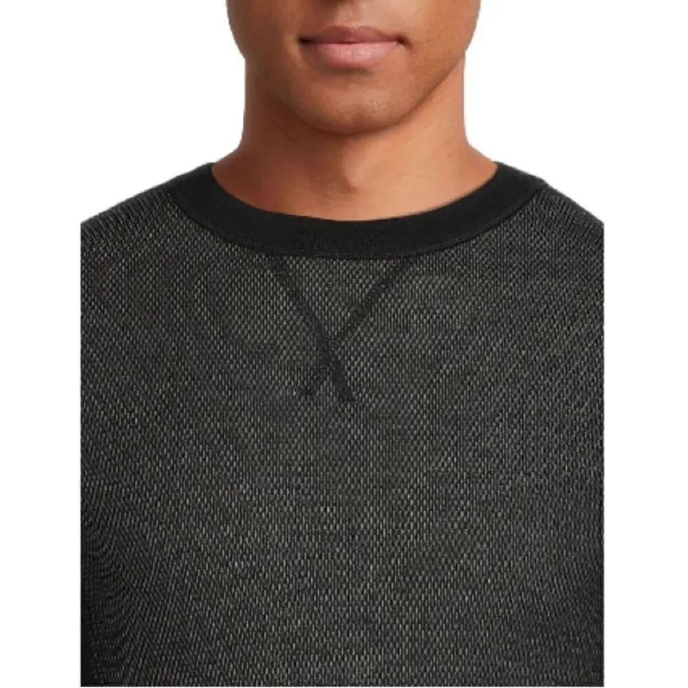 Men’s Reversible Thermal Crew Neck Top Shirt Size M